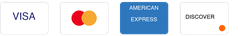 Visa, Mastercard, American Express, Discover